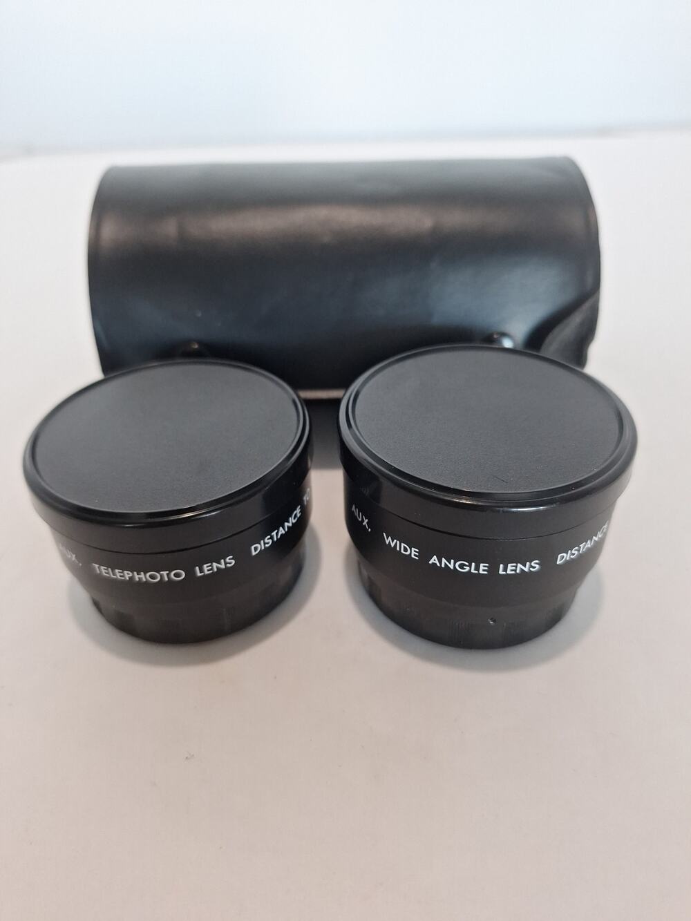 Qualide Auxiliary Telephoto & Wide Angle Lens Set w/ Case – Very Clean